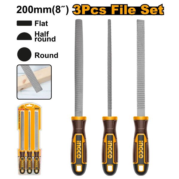 Bộ 3 giũa gỗ Ingco HKTFW0308