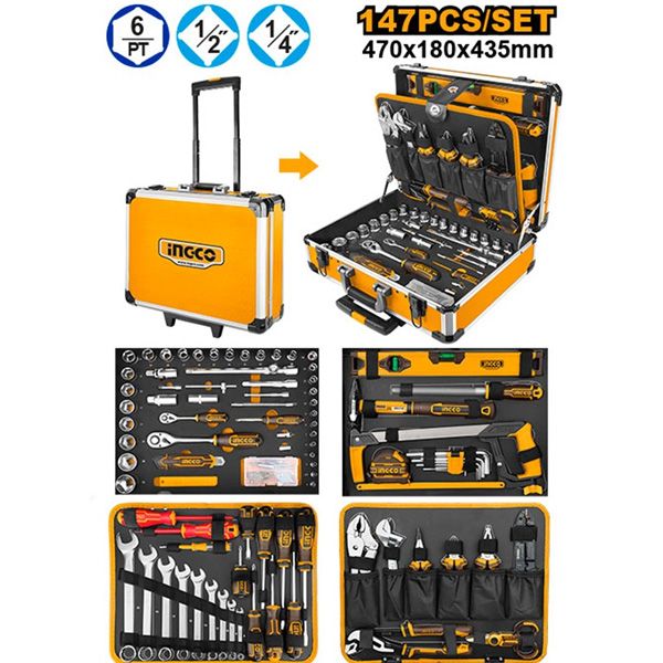 Bộ vali 147 món dụng cụ Ingco HKTHP21471
