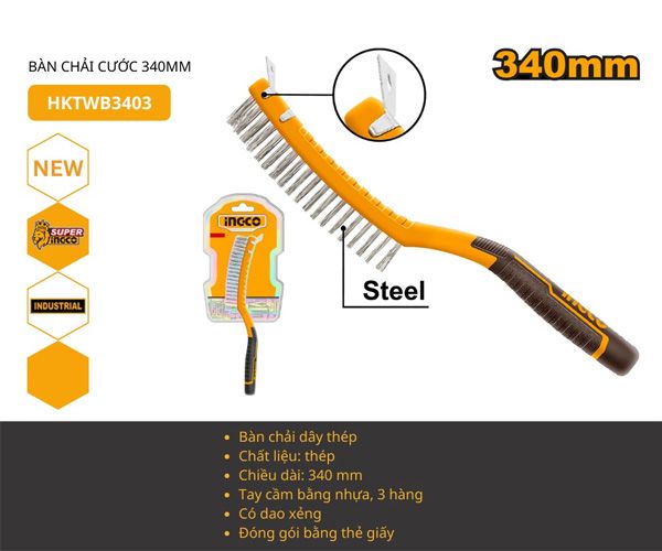 Bàn chải cước 340mm INGCO HKTWB3403