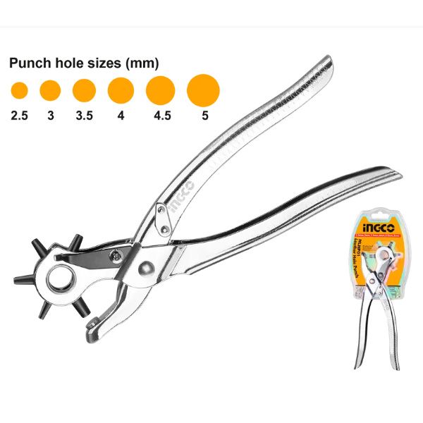 Kìm bấm lỗ dây nịt Ingco HLHP01