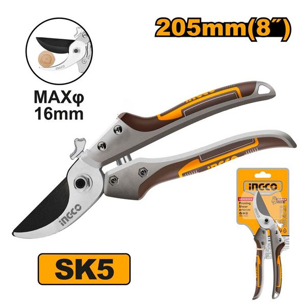 Kéo cắt tỉa cành 8 inch/ 200mm Ingco HPS0308