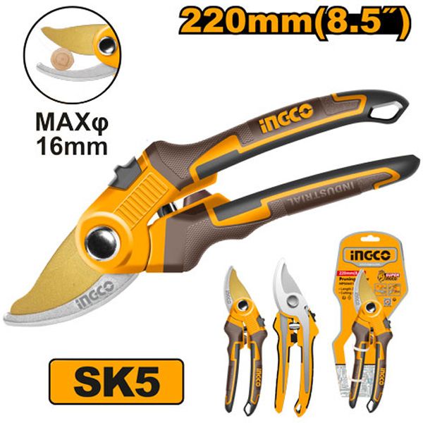 Kéo cắt tỉa cành 8.5 inch/ 220mm Ingco HPS0601