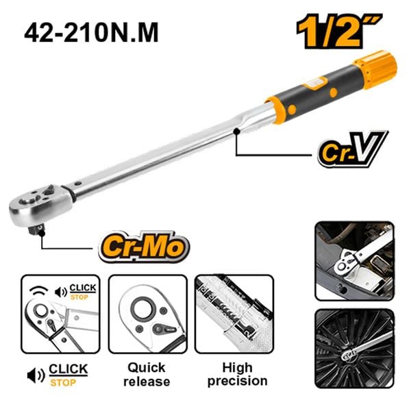 Cần siết lực 1/2 inch 50-200N.m Ingco HPTW200N1