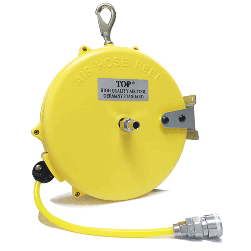 Cuộn dây hơi tự rút TOP hộp nhựa màu vàng dài 7.5m HR-600