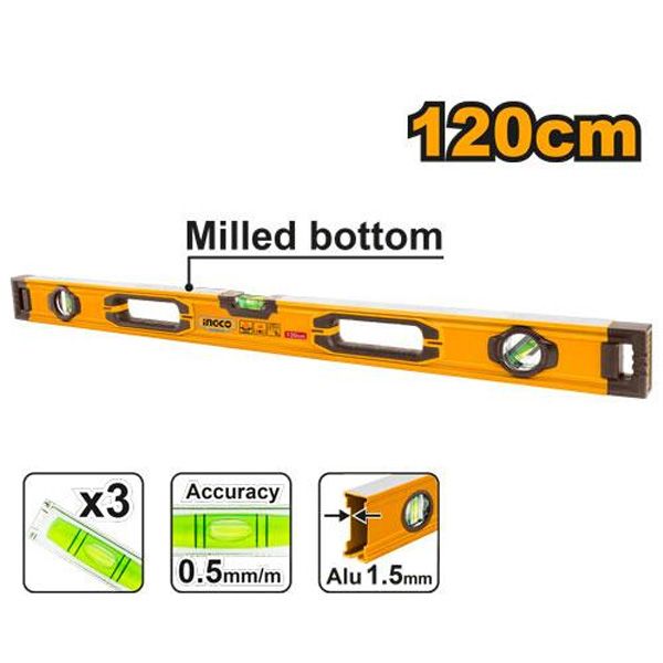 Thước thủy 120cm Ingco HSL08120