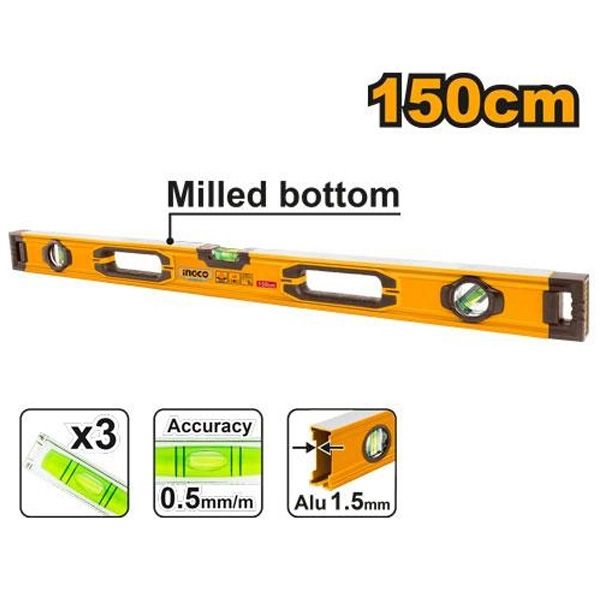 Thước thủy 150cm Ingco HSL08150