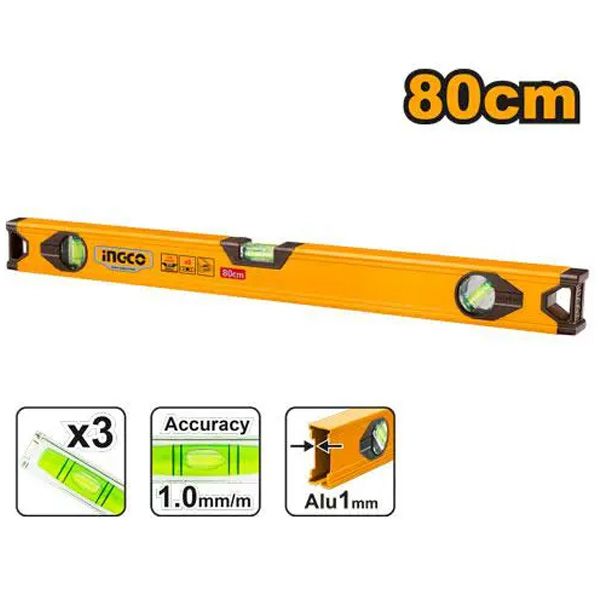 Thước thủy 80cm Ingco HSL18080