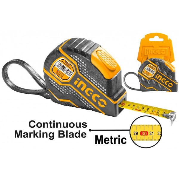 Thước kéo thép nền vàng 5mx25mm Ingco HSMT0805