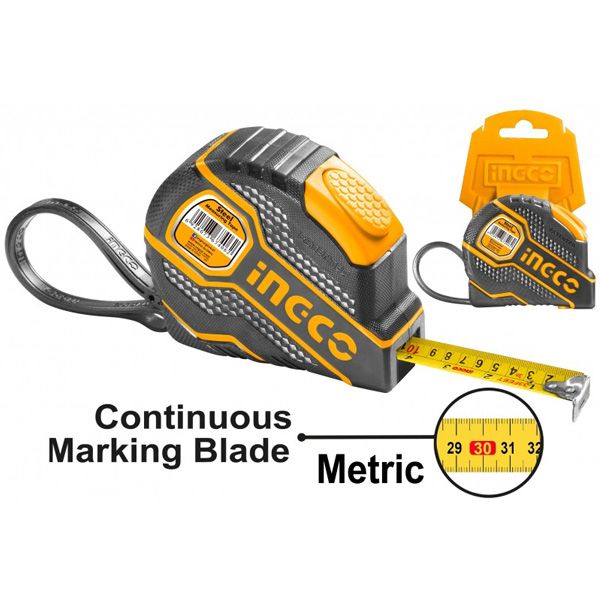 Thước kéo thép nền vàng 8mx25mm Ingco HSMT0808