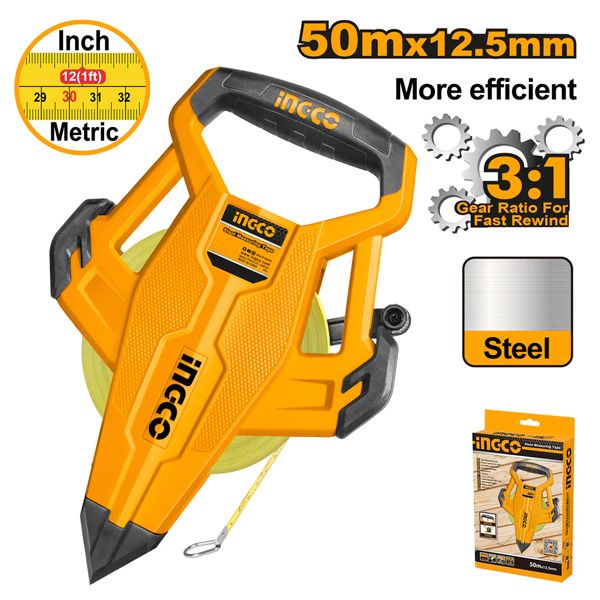 Thước cuộn thép 50m Ingco HSMT8550