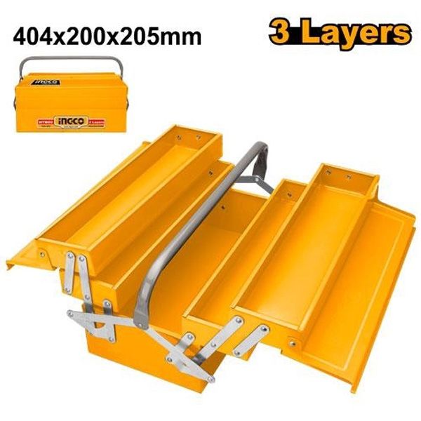Thùng đựng đồ nghề 3 tầng 400x200x195mm Ingco HTB03