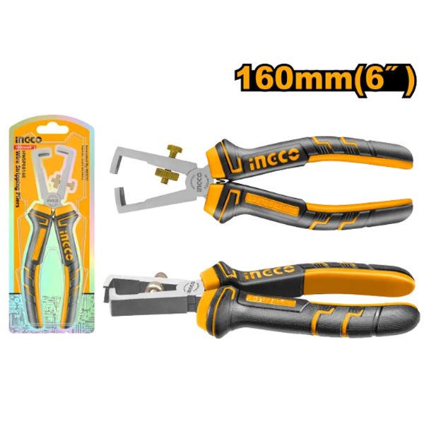 Kìm tuốt dây điện 6 inch/160mm Ingco HWSP08168