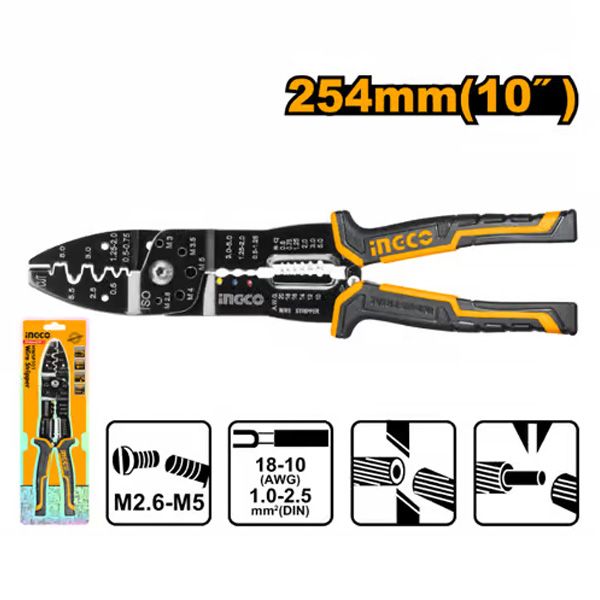 Kìm tuốt dây điện đa năng 10 inch/250mm Ingco HWSP101