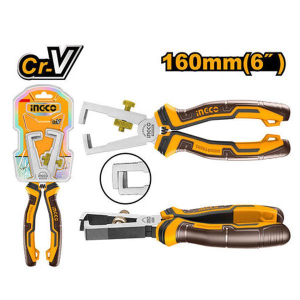 Kìm tuốt dây điện 6 inch/160mm Ingco HWSP28160