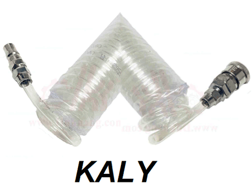 15m Dây hơi xoắn Kaly dẫn khí nén màu trắng 5x8mm