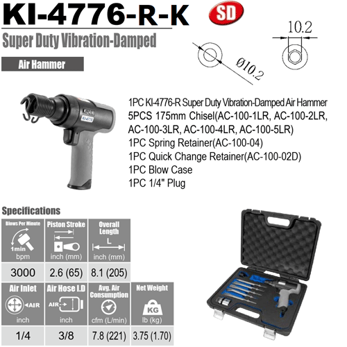  Bộ búa hơi KUANI KI-4776-R-K 