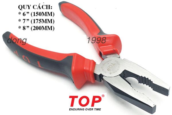 Kìm điện đỏ đen TOP 8 Inch LU-LIN-8