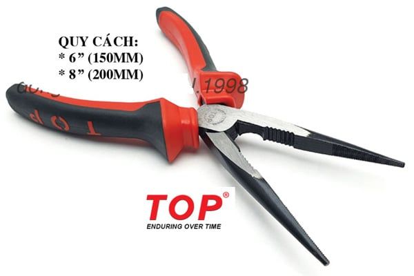 Kìm nhọn đỏ đen TOP 8 Inch LU-LON-8