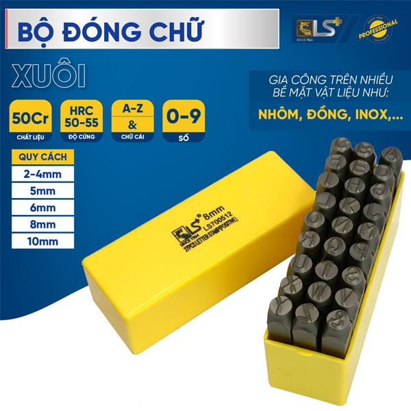 Bộ đóng chữ xuôi 10mm LS700513