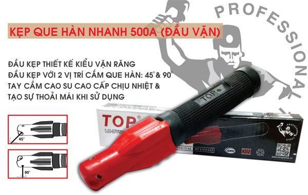  Kìm kẹp que hàn đầu vặn 500A TOP LU-DV500A 