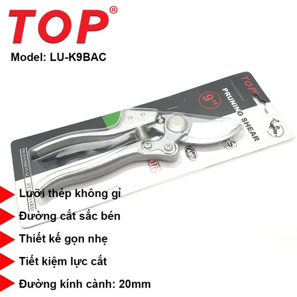  Kéo cắt cành cán bạc cao cấp 9 Inch SK5 TOP LU-K9BAC 