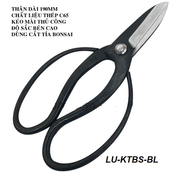  Kéo cắt cành Bonsai tay bầu lớn 190mm TOP LU-KTBS-BL 