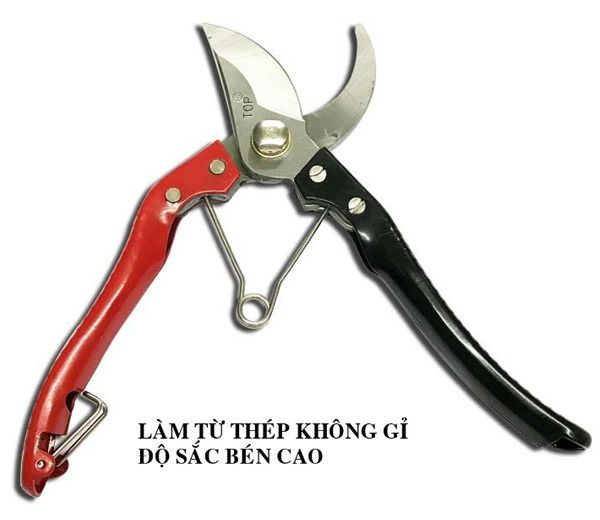 Kéo cắt cành cán đỏ đen 8 Inch TOP LU-KTDN