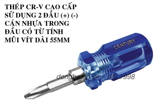 Tua vít cán trong 2 đầu 30mm CENTURY LU-TV2DT-30