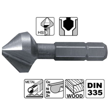  Mũi lã 3 lưỡi cắt thép gió HSS M5 Makita D-37334 