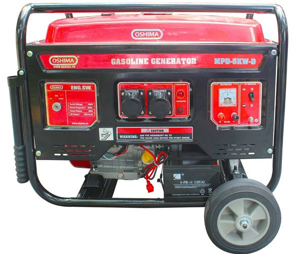 Máy phát điện dùng xăng 5KW có đề Oshima MPD5KW-D
