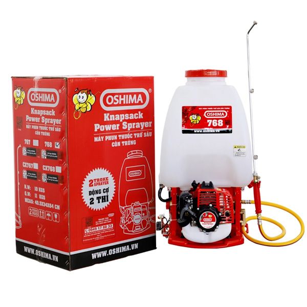 Bình xịt xăng 2 thì đỏ Oshima 768