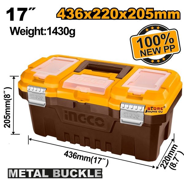 Thùng đựng đồ nghề khóa kim loại 20 inch Ingco PBX2002