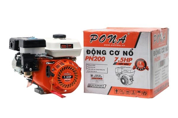 Động cơ nổ Pona PN200 7.5HP tua chậm