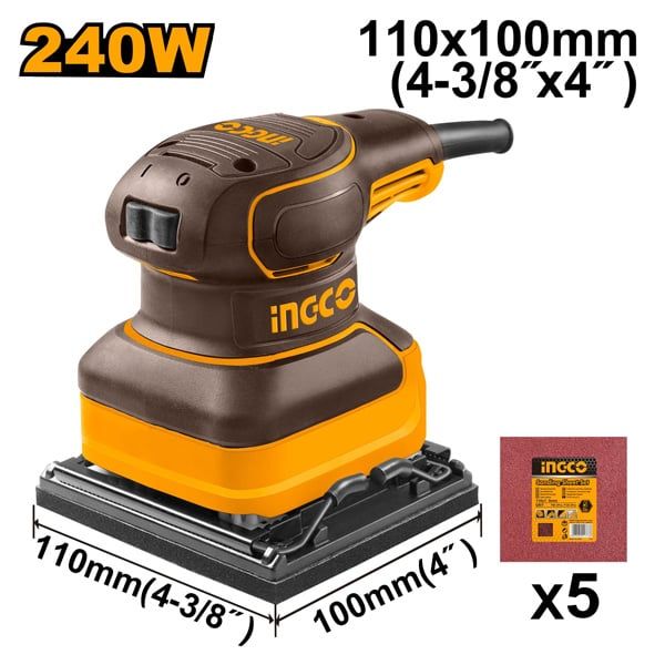 Máy chà nhám vuông 240W INGCO PS2416