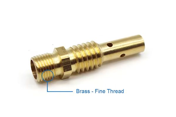 Nối bép súng hàn MIG P350 đồng thau ren ngoài Riland NB350