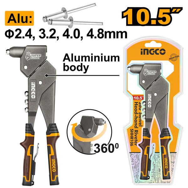 Kìm rút Rive 10.5 inch 360 độ Ingco SHHR106