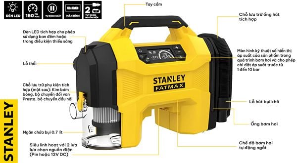 Máy hút bụi bơm hơi Stanley Fatmax SL2015-001A