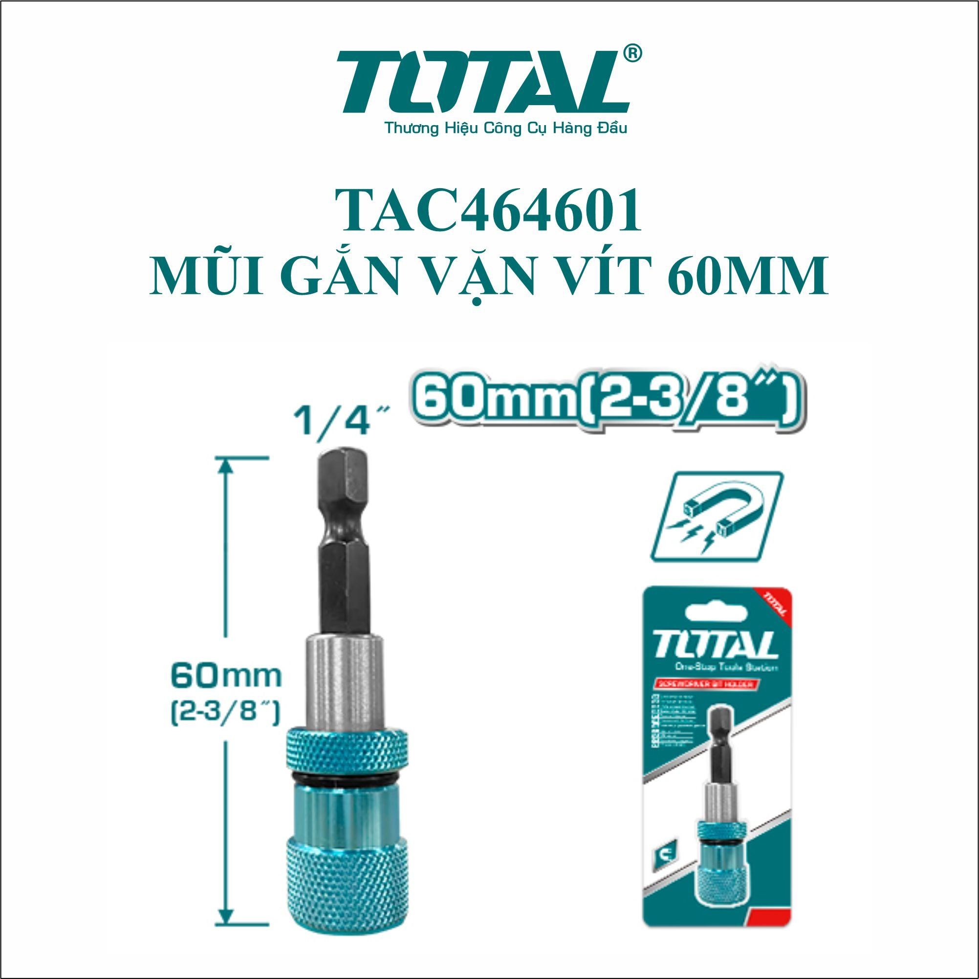 Mũi gắn vặn vít 60mm Total TAC464601