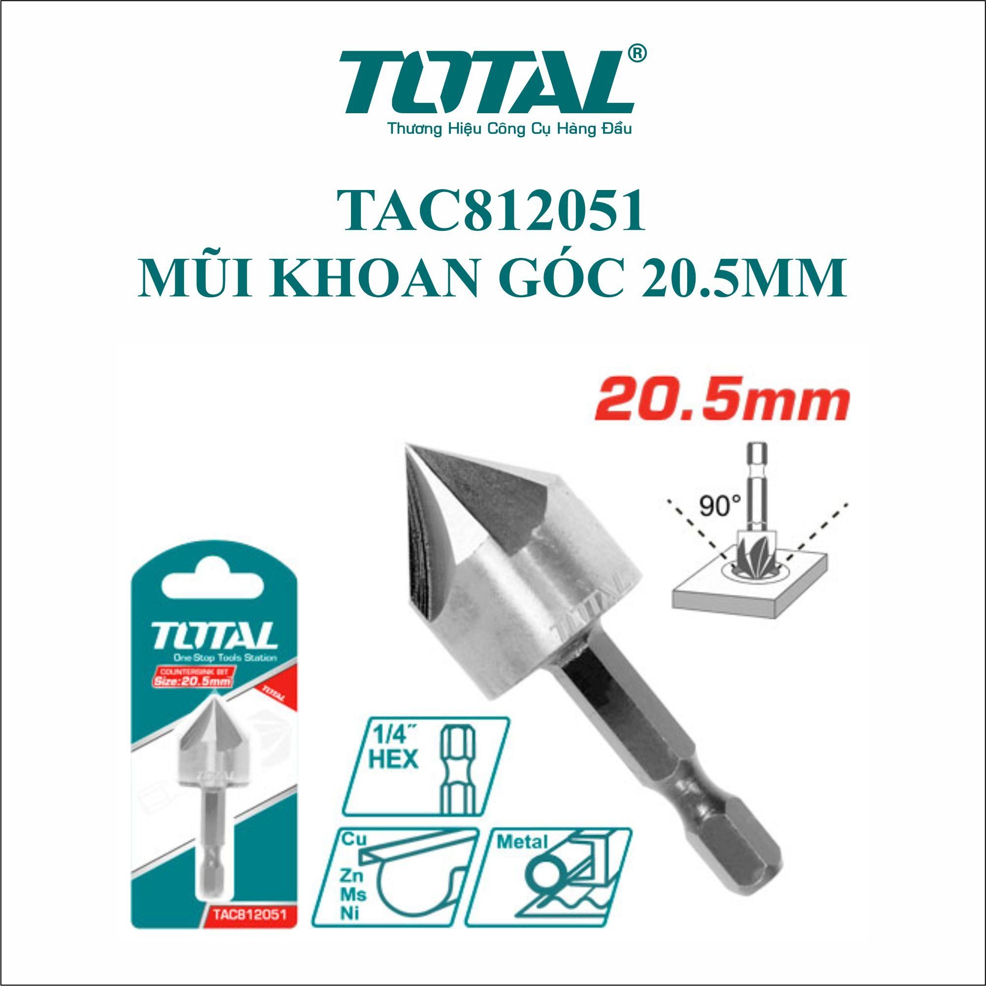  Mũi khoan góc 20.5mm Total TAC812051 