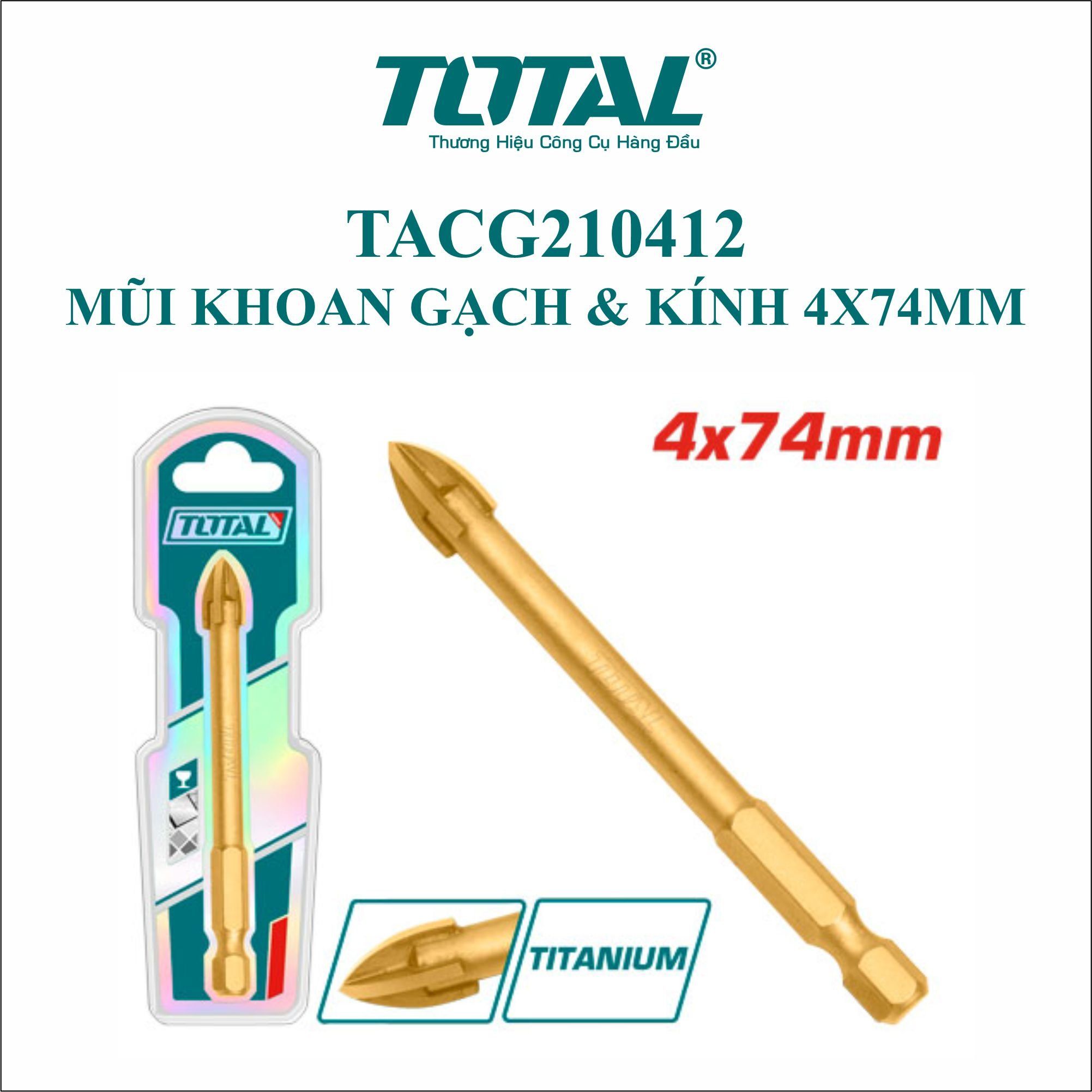  Mũi khoan gạch và kính 4x74mm Total TACG210412 