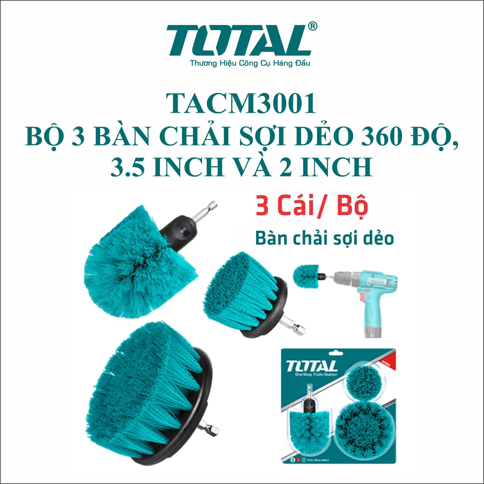  Bộ 3 bàn chải sợi làm sạch Total TACM3001 