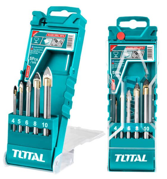 Bộ mũi khoan kính 5 mũi từ 4-10mm Total TACSD7256