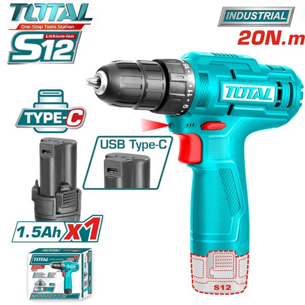 Máy khoan dùng pin 12V Total TDLI12428