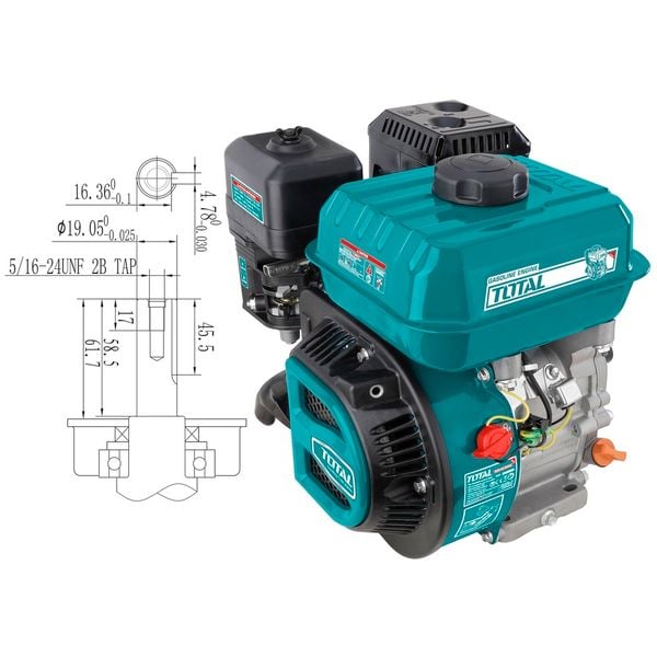 Động cơ nổ dùng xăng 5.5HP Total TGEN1681