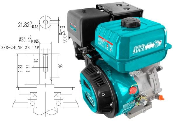 Động cơ nổ dùng xăng 13HP Total TGEN1881