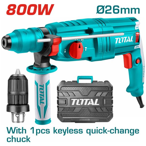 Máy khoan bê tông 3 chức năng 800W Total TH308268-2