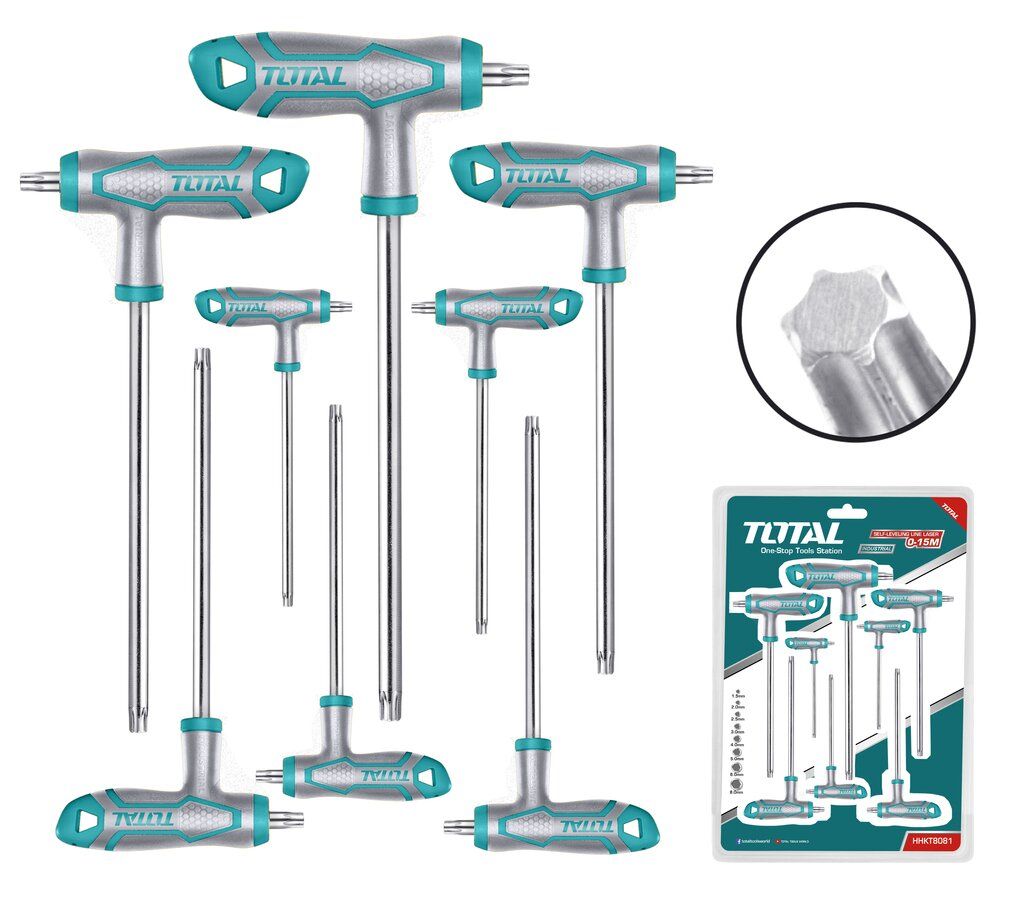  Bộ 8 chìa lục giác bông tay cầm chữ T Total THHW8083 