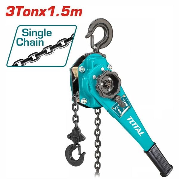 Pa lăng xích lắc tay 3 tấn dài 1.5m Total THSLB3001
