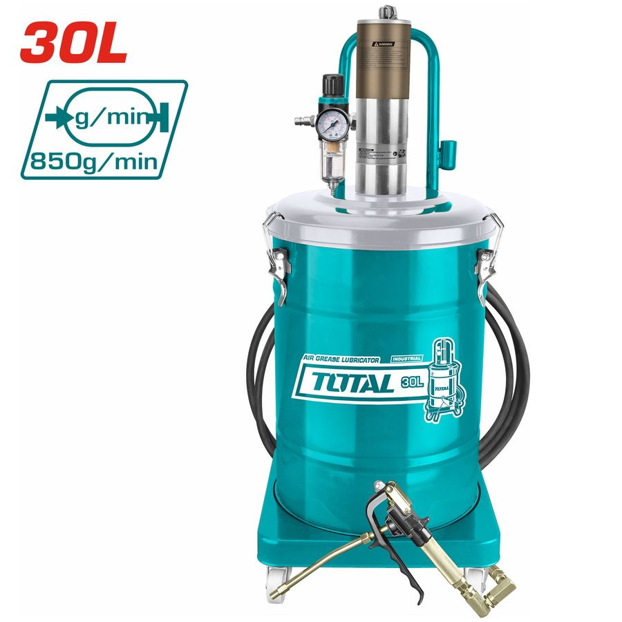  Máy bơm mỡ bằng khí nén 30L Total THT118302 