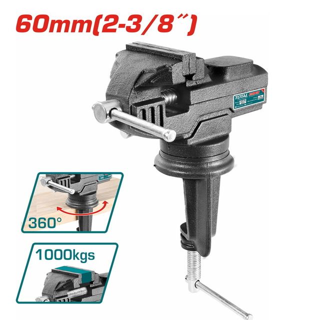 Êtô kẹp bàn mâm xoay 60mm Total THT6126